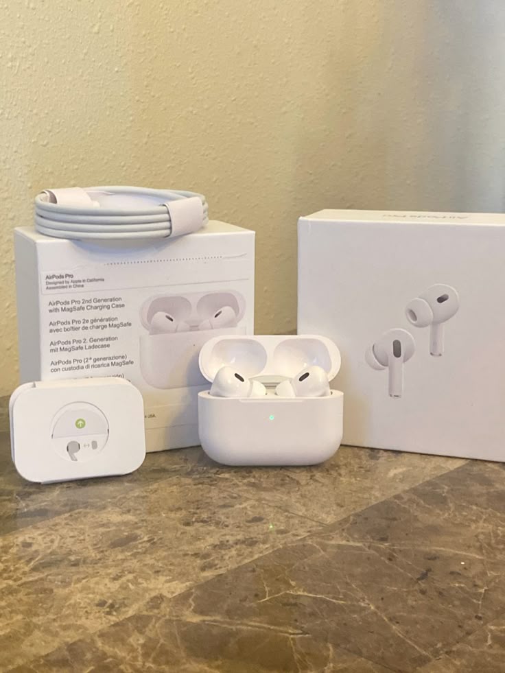 Latest_AirPods_Pro (2nd Generation) Titanium Wireless Earbuds, Bluetooth 5.0, High Quality Sound bass